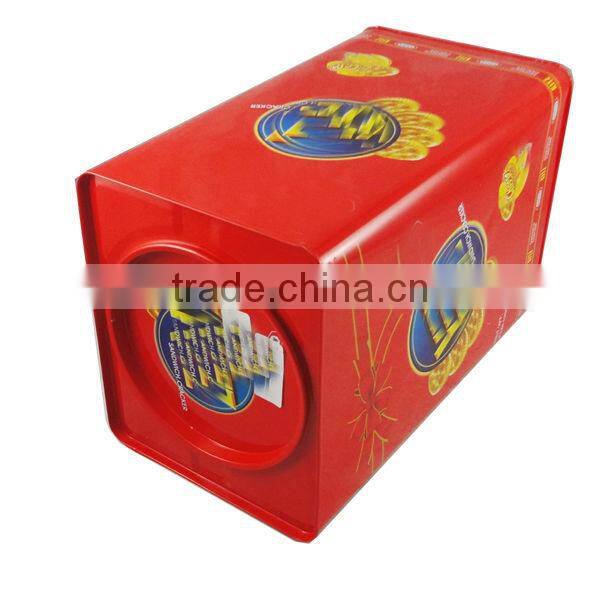 rectangular candy metal tin box