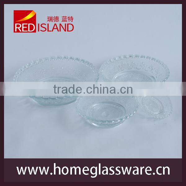 2015 New designed cheap wholesale clear glass plates