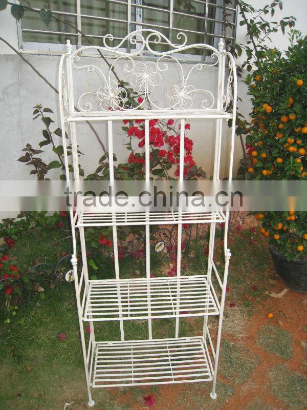 Light Weight Outdoor Vintage Wrought Iron Shelf
