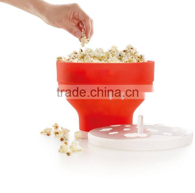 Hot selling products Silicone Popcorn Popper with Lid Bowls
