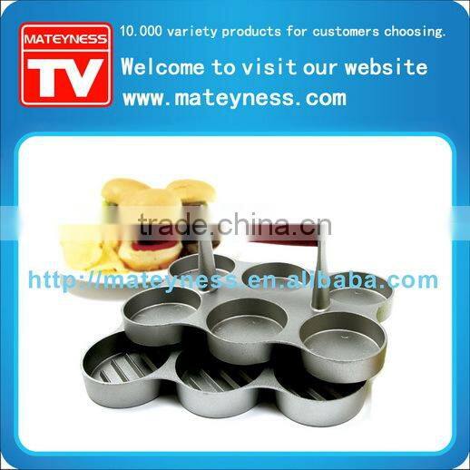 6-Slider Mini Burger Press Durable Aluminum Construction