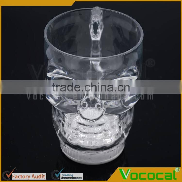 Flash Skulls Beer Stein Light Cup Luminous Wine Drinking Cup Halloween Decoration Bar Accessories