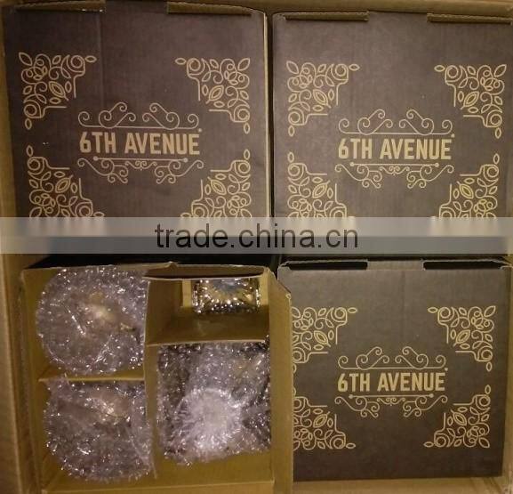 Wine Decanter & Whisky Glasses, Crystal Square Whiskey Decanter with Stopper.