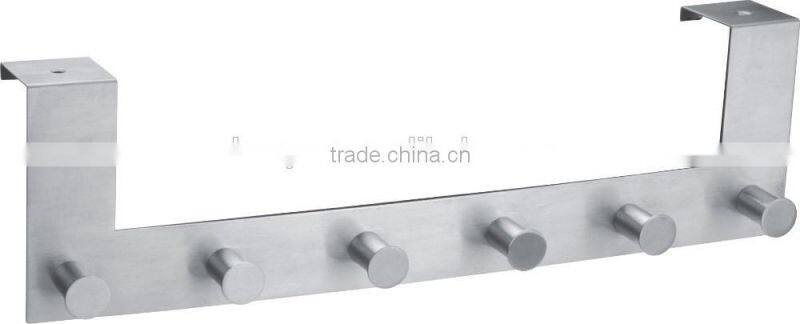Hot Sale 6 Hooks Stainless Steel Over Door Hooks