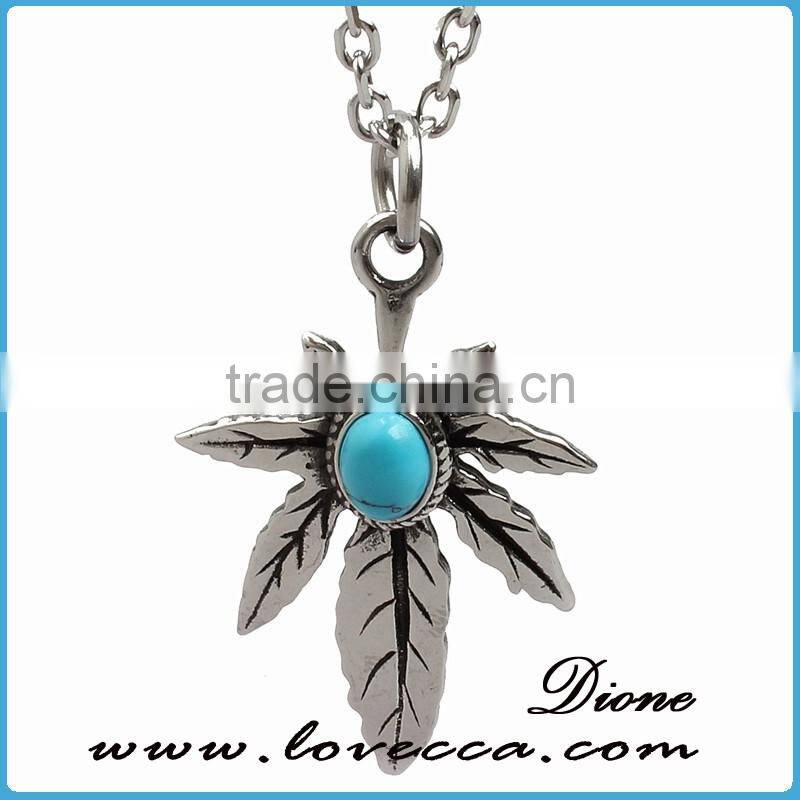 Various designs wholesale titanium antique color men feather pendant in stainless steel