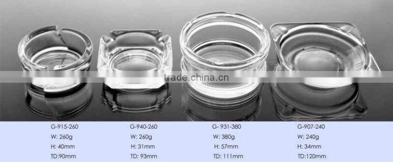 glass ashtray with logo and decoration firing