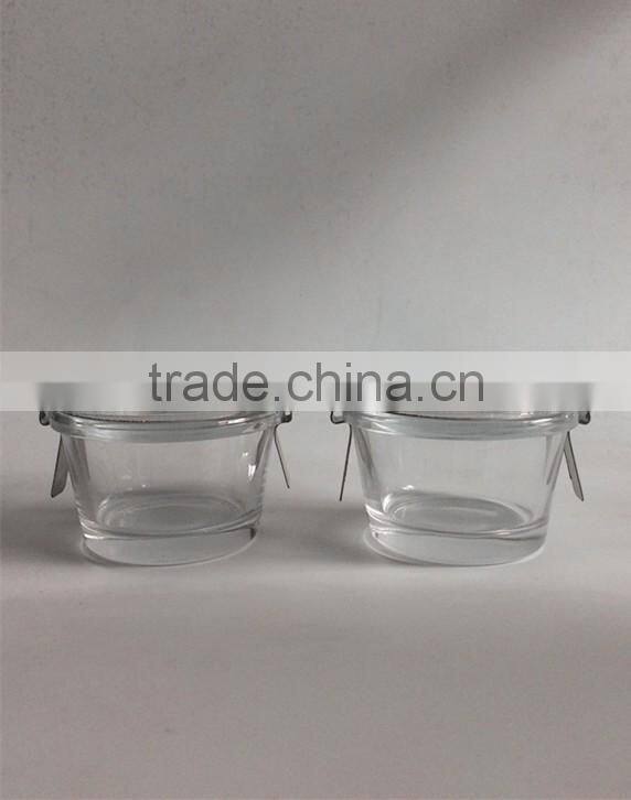 Wholesale 70 ml small transparent glass bowl with clip lid,glassware