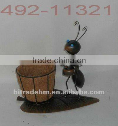 Metal handmade flower pot