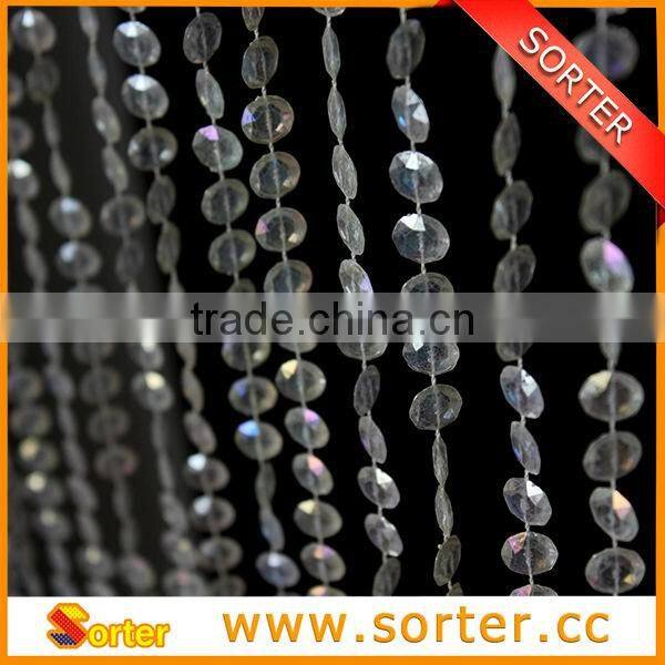 plastic crystal beaded chain window curtains for living room