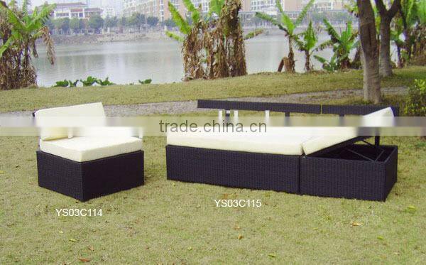 Unique wicker garden sofa made in Xiamen wholesale price