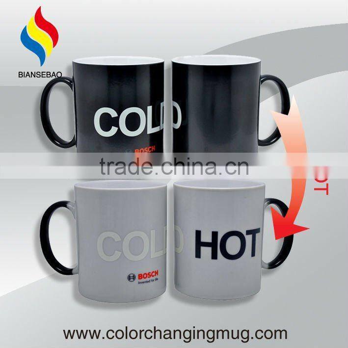 New design Customs design color changing ceramic mug