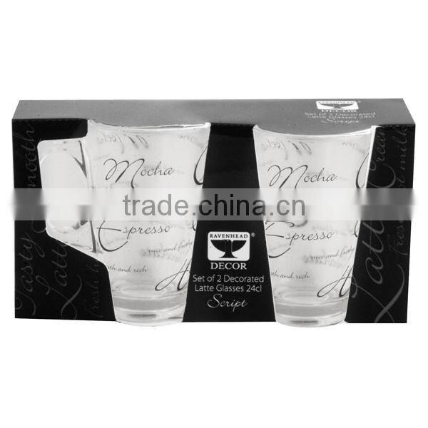 Exquisite fashionable 8.8oz 250ml pilsner glass coffee mug