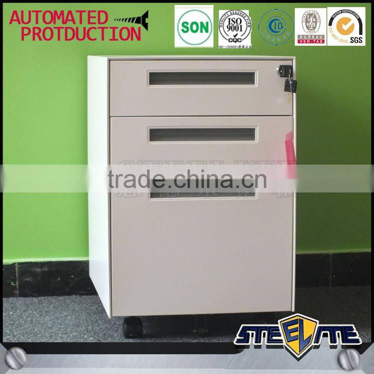 Luoyang new style 3 drawer steel mobile pedestal filing cabinet for office/home