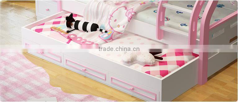 Color Life Mini Children Kid Bed Furniture Wooden Bunk Bed Set for Twins Bedroom Room