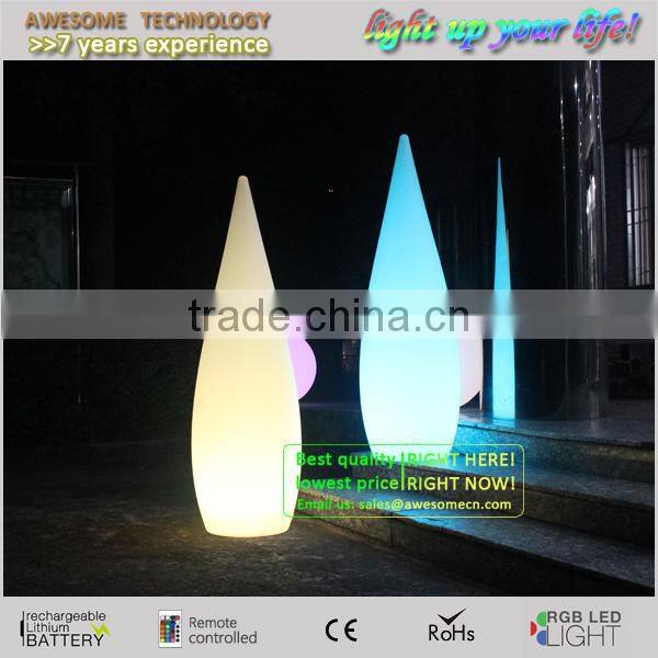 Modern portable plastic cordless color changing led floor lamp
