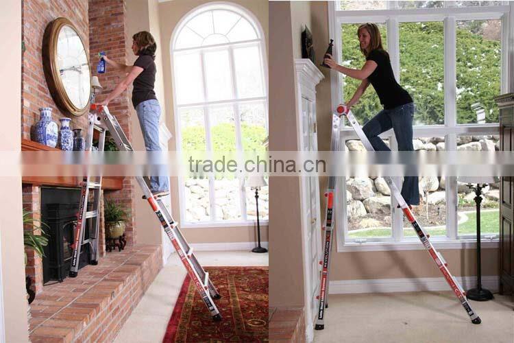 Multipurpose aluminIum folding scaffold ladder