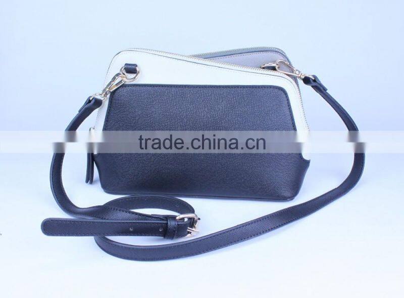 White and black multi color cross body bag new design ladies handbag 2017