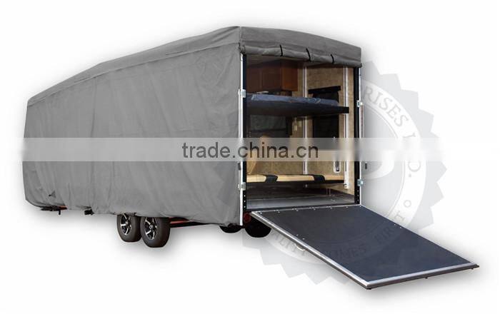 Waterproof 3 Layers Nonwoven Fabric Toy Hauler Trailer Caravan Motorhome RV Cover