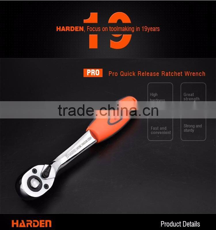 Professional 1/2" Quick Release Ratchet Wrench With Crank Grip Handle