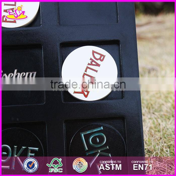 2017 New design funny kids toy wooden tic tac toe game W01B037