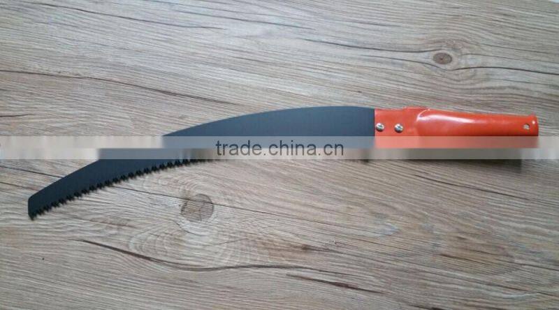 12" curved pruning saw with good quality big wooden handle