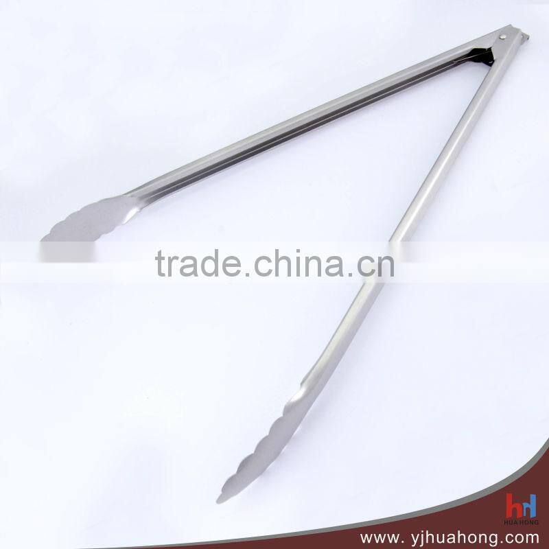 16" High quality locking stainless steel cooking tongs,serving tongs,food tongs