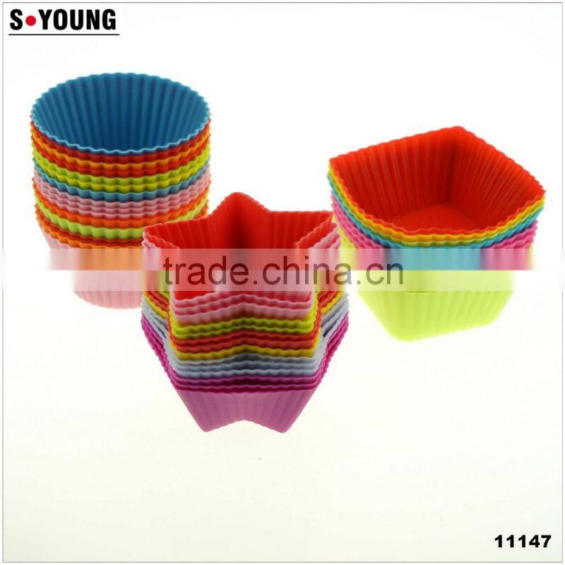 11147 Lovely mini star shaped Eco-friendly silicon cake silicone mold
