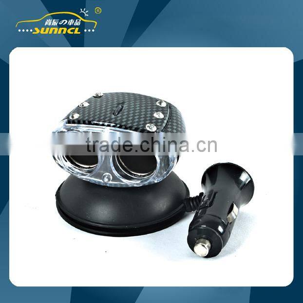 2015 CE Approval LED Car Charger Cigarette Lighter Adapter 4 Socket for iPhone , Tablet