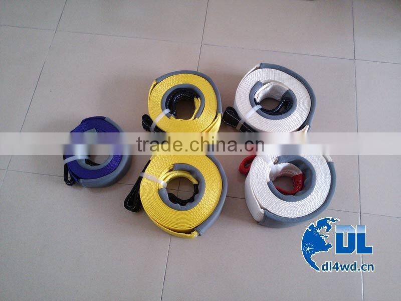 Auto Emergency Kit 11000lb Polyester Webbing Elastic Tow Rope Car Towing Strap