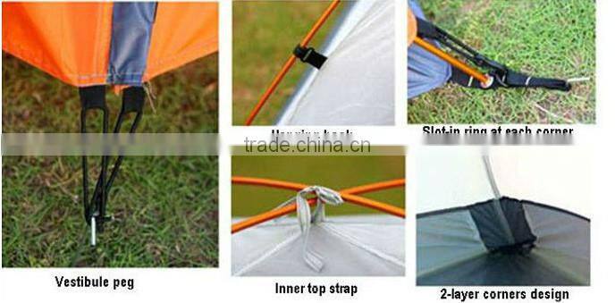 Good Sale Outdoor tent Waterproof Tent Dome Family Camping Tent with Mat RT406