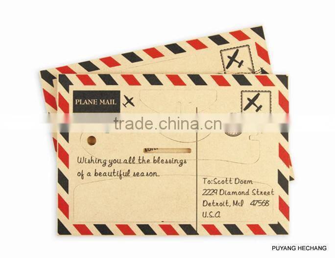 2016 art craft Custom made DIY Wooden card wood crafts/gifts in laser cut engraving