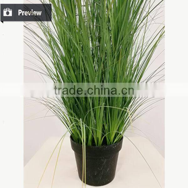 Wholesale Artificial Grass Potted Onion Grass with Barbed Spray Fake Grass Bonsai Plants for Home Decoration