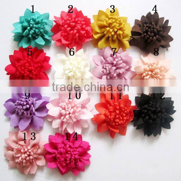 CF 0614 handmade chiffon bead black vintage wholesale shoe flower for lady shoes