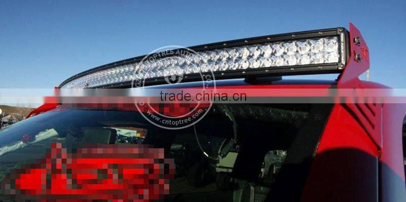 Hot sale curved led light bar fix on roof rack bumper