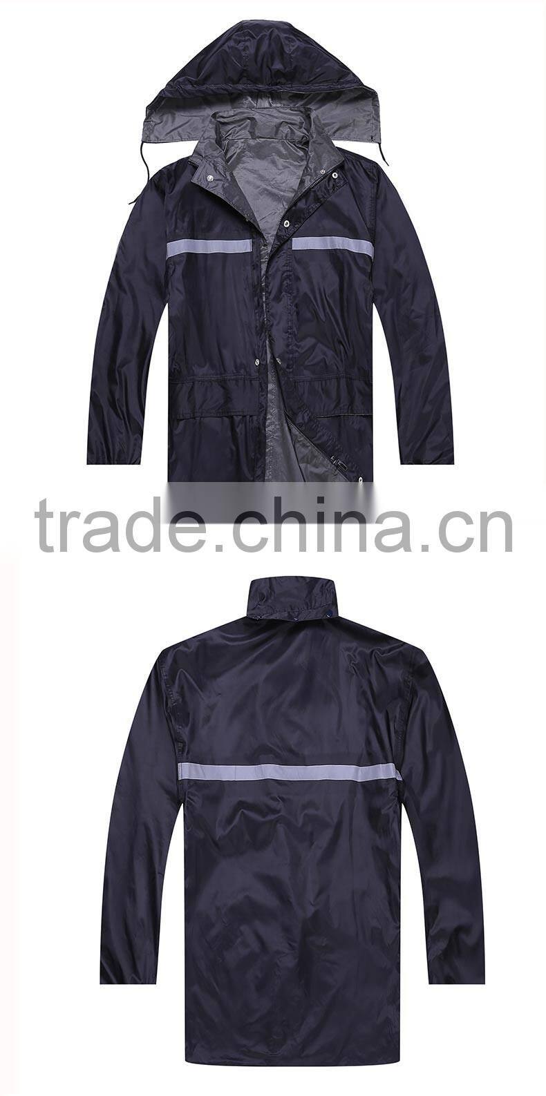Waterproof workwear custom rain coat security overall safety raincoat