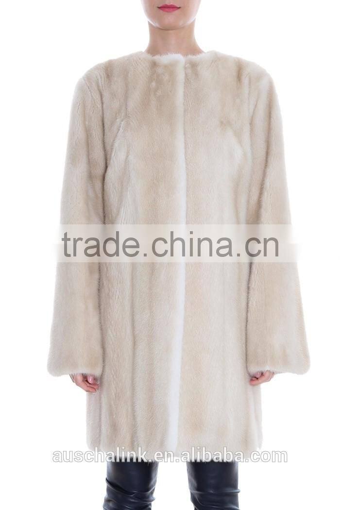 2016 winter women keep warm noble natural mink fur coat