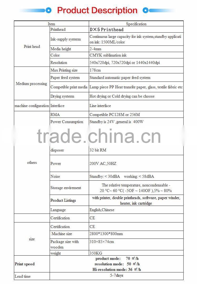 China factory competitive price large format dx5 print head eco-solvent inkjet sublimation printer
