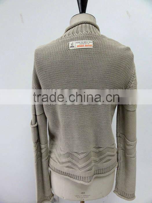 Cotton long sleeve pullover sweater