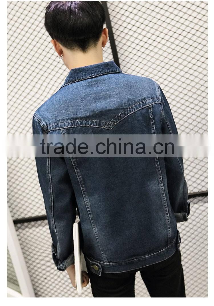 SZXX Customized Quility Embroidered Logo coat mens denim jacket