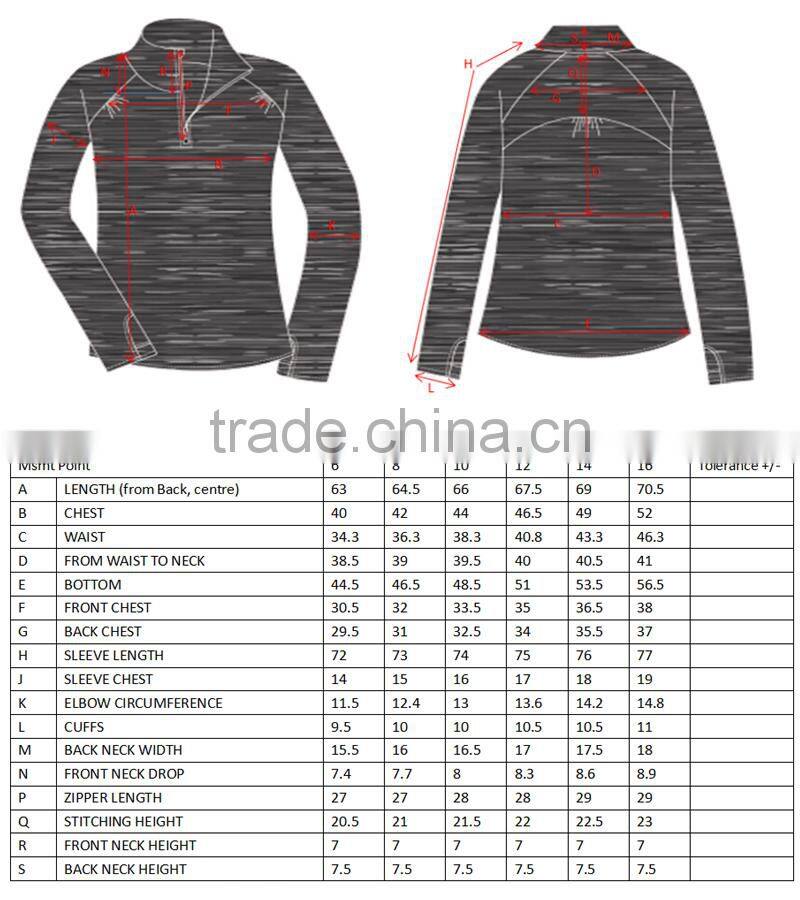 Outdoor half zipper custom sport new pattern t-shirts,long sleeve tshirt