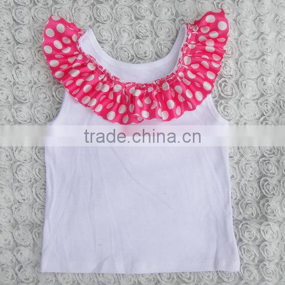 eye-catching girls fancy short tops with ruffles of diverse colors