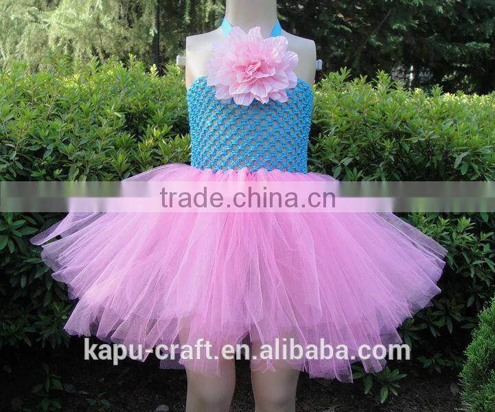 Wholesale baby fashion hot pink crochet tube tops with lining