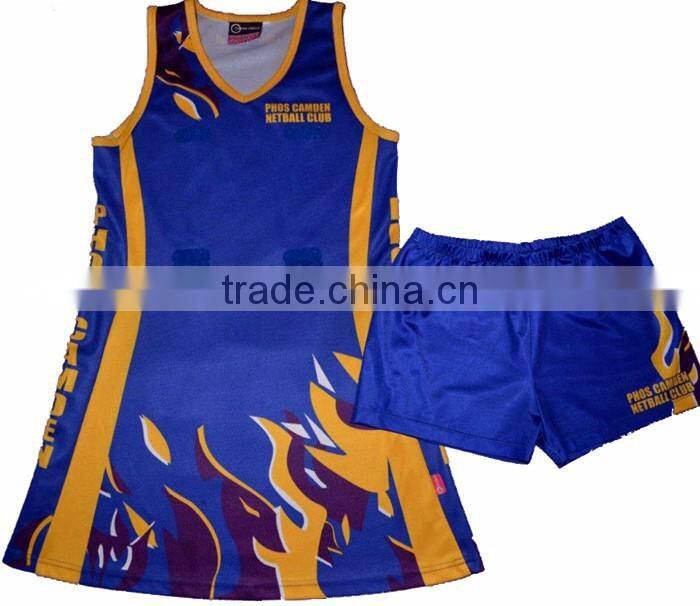 Sublimation neball custom design netball dress