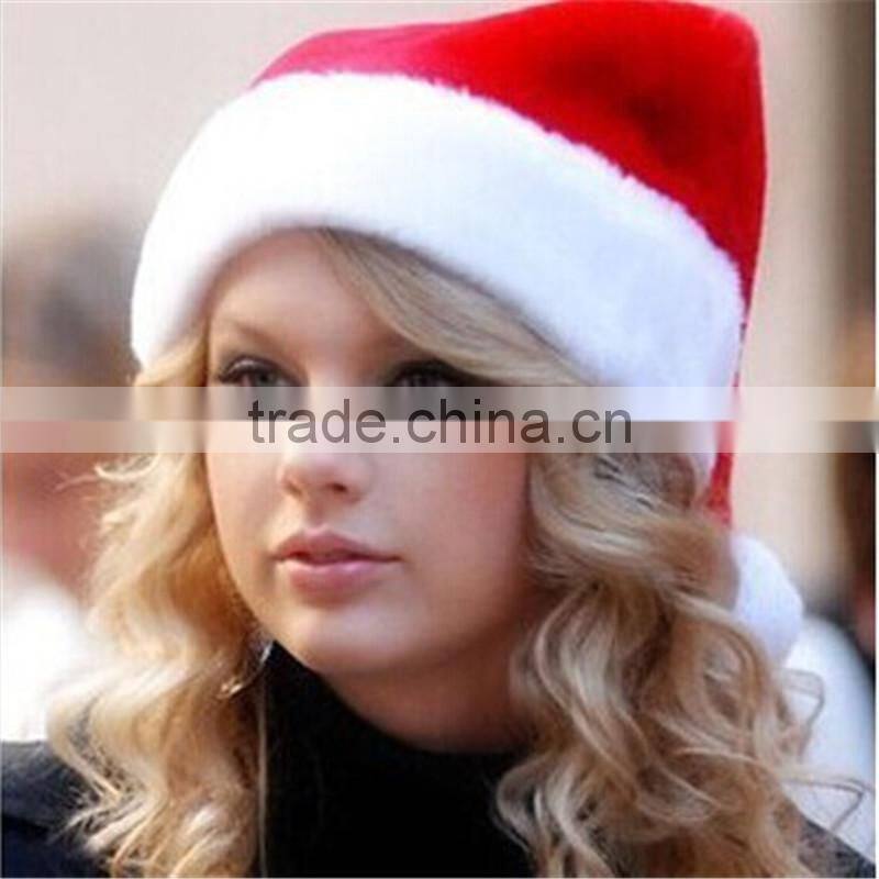 Decoration Red and White Ornament Santa Clause Christmas Hats Handmade Christmas Santa Hat