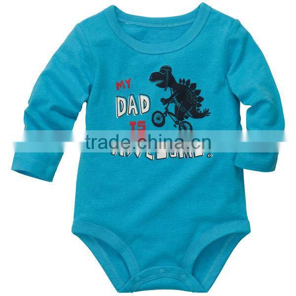 good material 100% cotton printed baby bodysuit for kids baby boy rompers