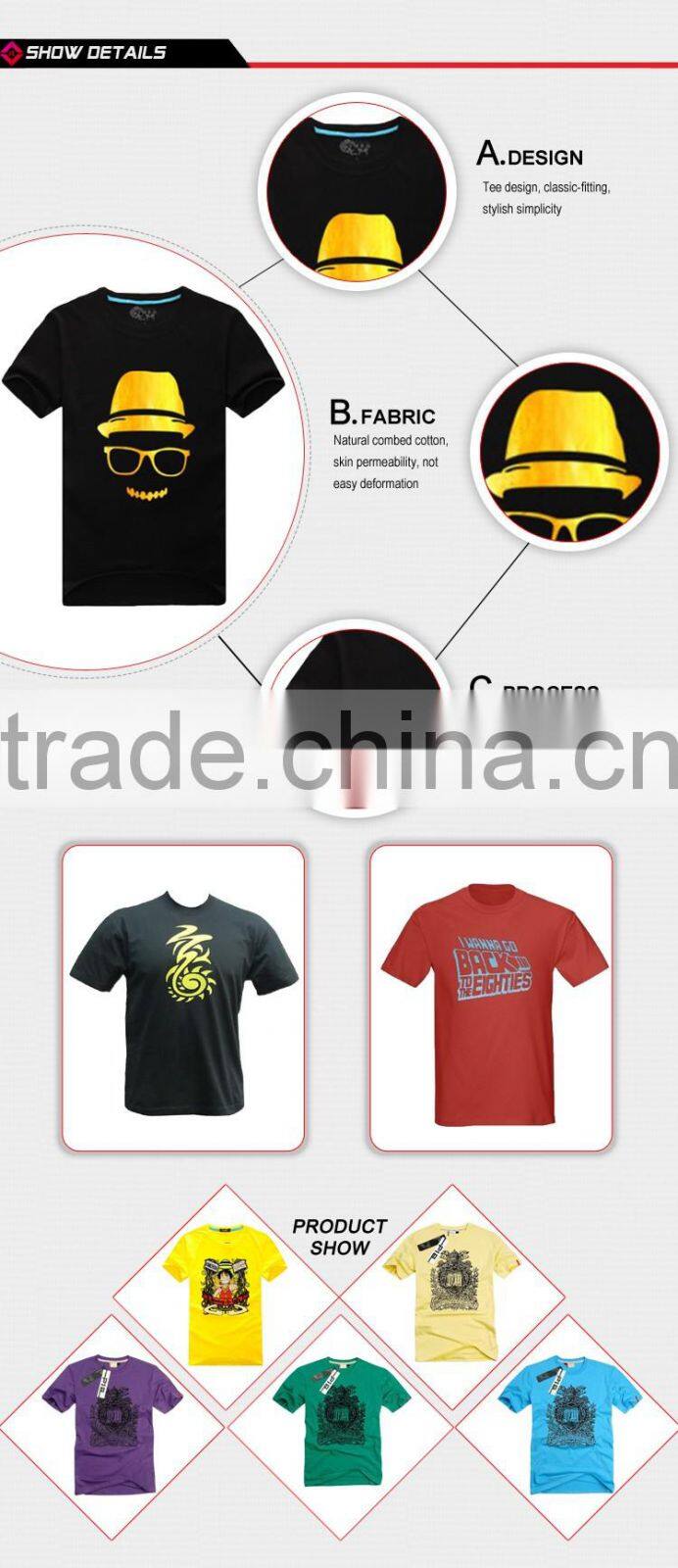 95 cotton /5 elastane t-shirt wholesale cheap bulk black t-shirts printing