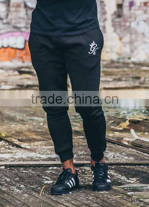 Hot Sale Black 70% Cotton 30% Polyester Fleece Sweatpants Tapered Mens Joggers Slim Fit Custom Tracksuit Bottoms