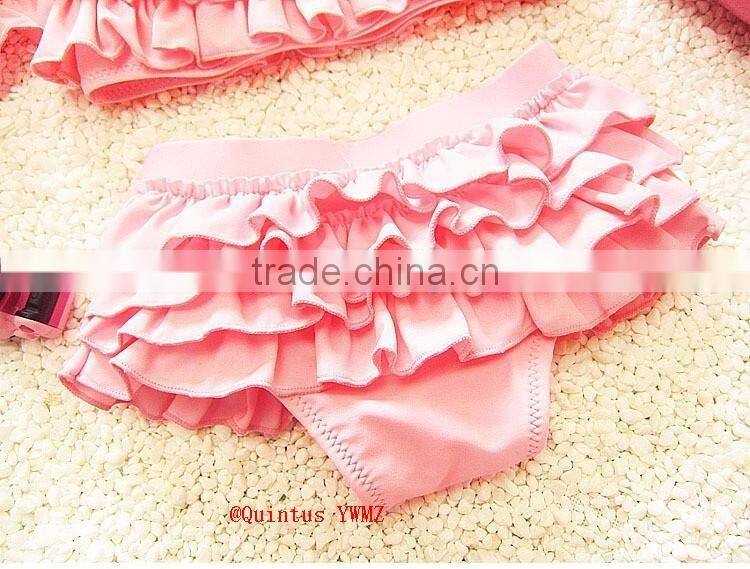 Swimsuit baby summer biniki solid color ruffle design bulk buy from China Yiwu