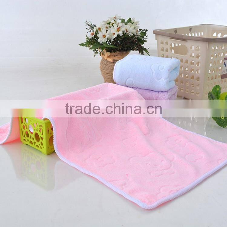 Quality custom design emboss logo hotel towel