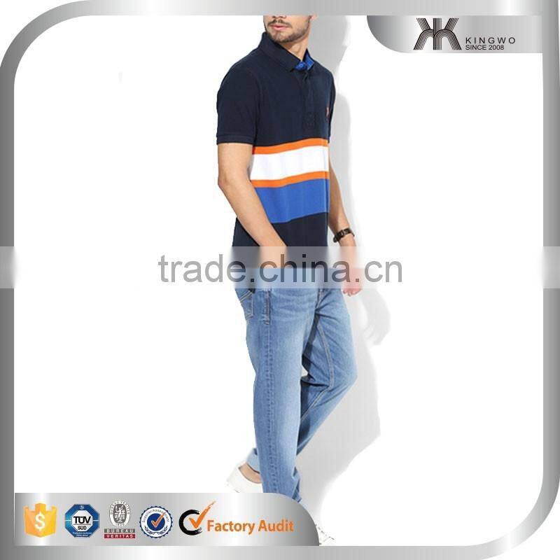 Mens Polo T-shirts Latest Stylish Polo T shirt Fashion Strip T-shirt, Men's Clothing